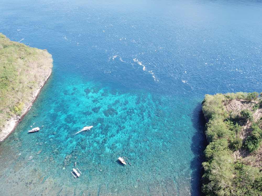 Gamat Bay Nusa Penida Bali Drone view