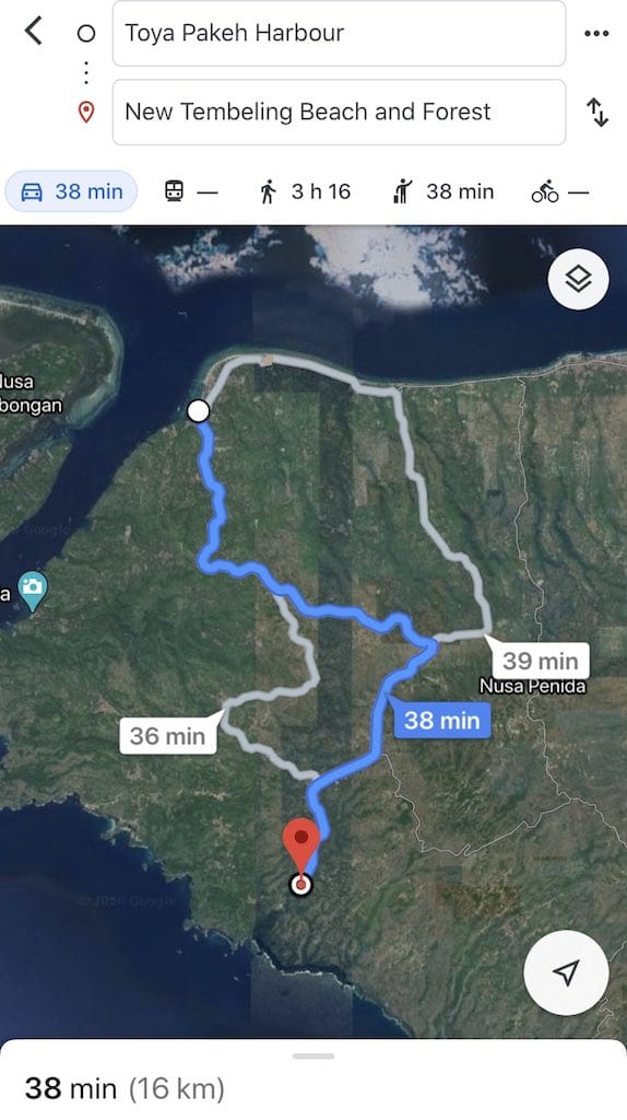 How to get to Tembeling Beach and Forest Nusa Penida Bali