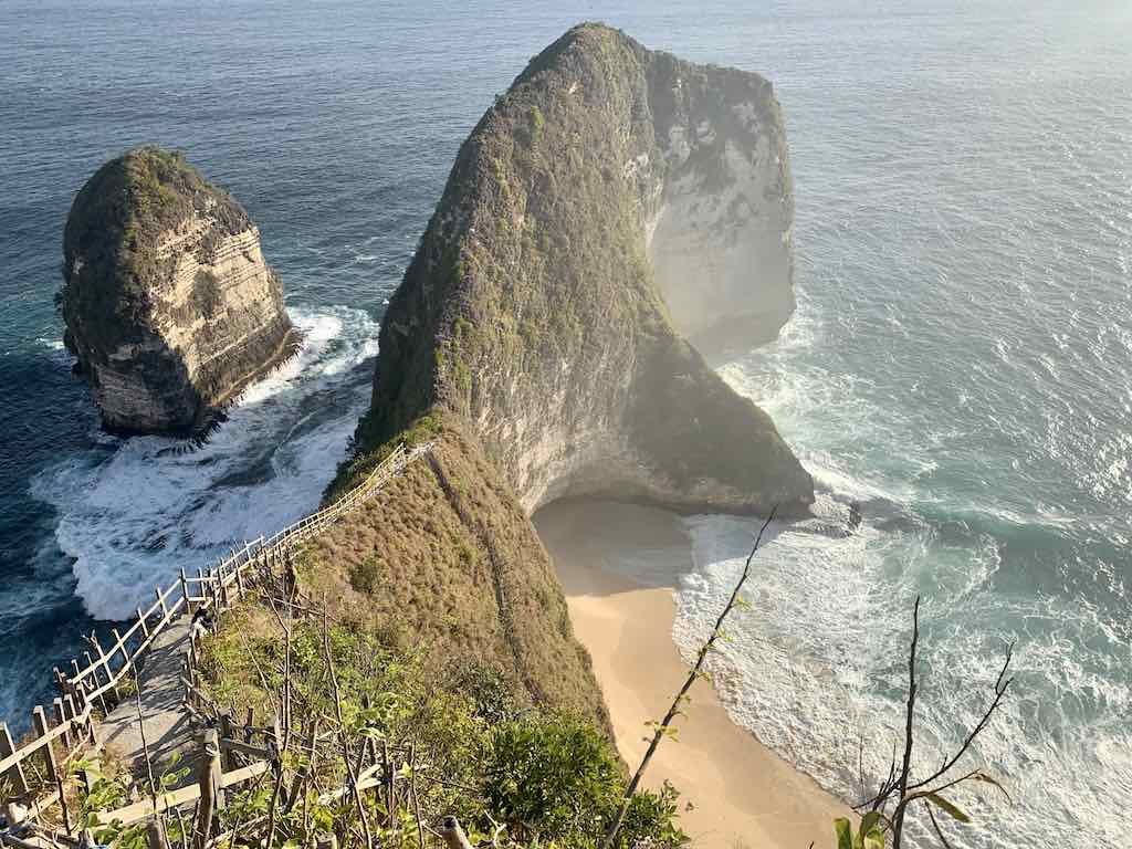 Staircase to Kelingking Beach Nusa Penida Bali