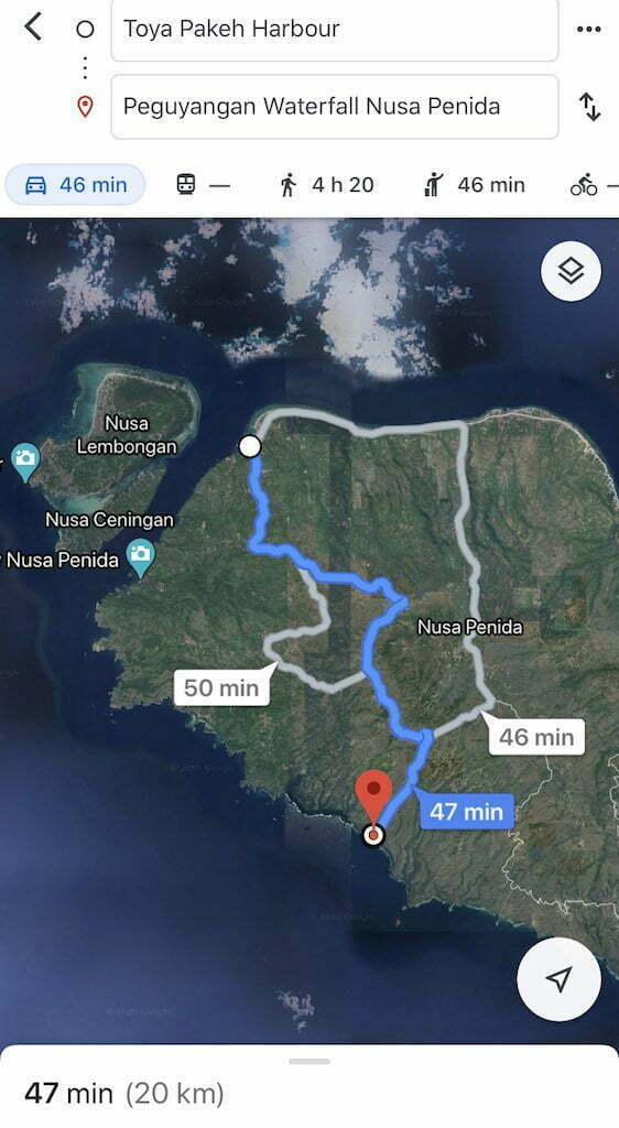 Cara menuju Air Terjun Guyangan Nusa Penida Bali