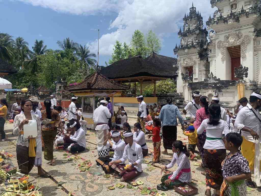 Galungan ceremony Ped temple Nusa Penida Bali