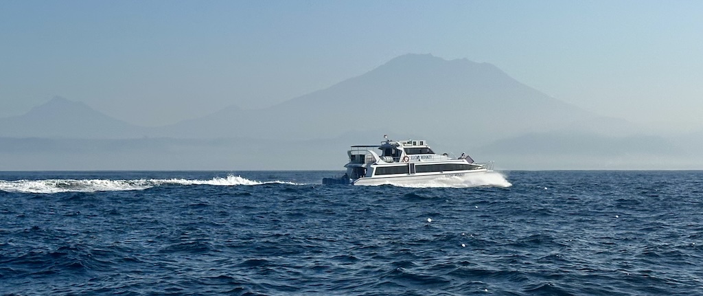 on the way to nusa penida from bali