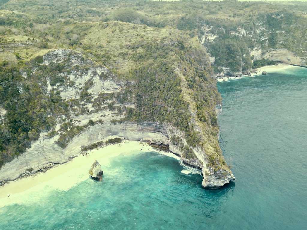 Suwehan Beach Nusa Penida Bali drone