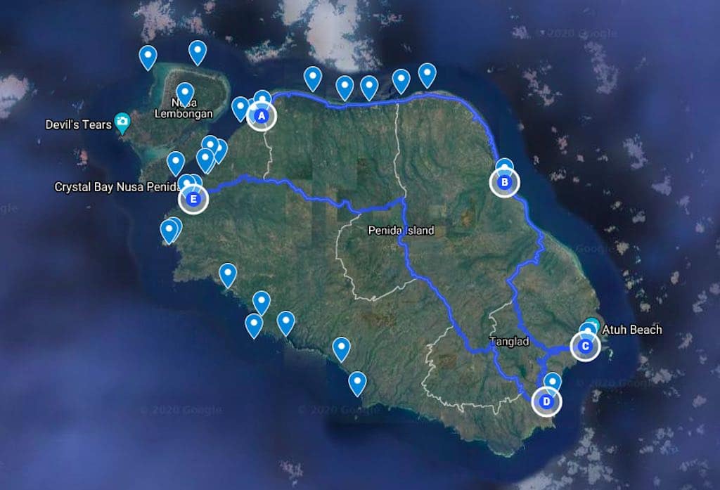 Rencana Perjalanan 1 Nusa Penida Bali