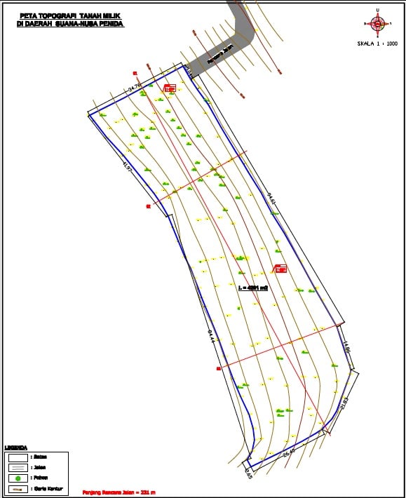Tanah Suana Nusa Penida topographic model