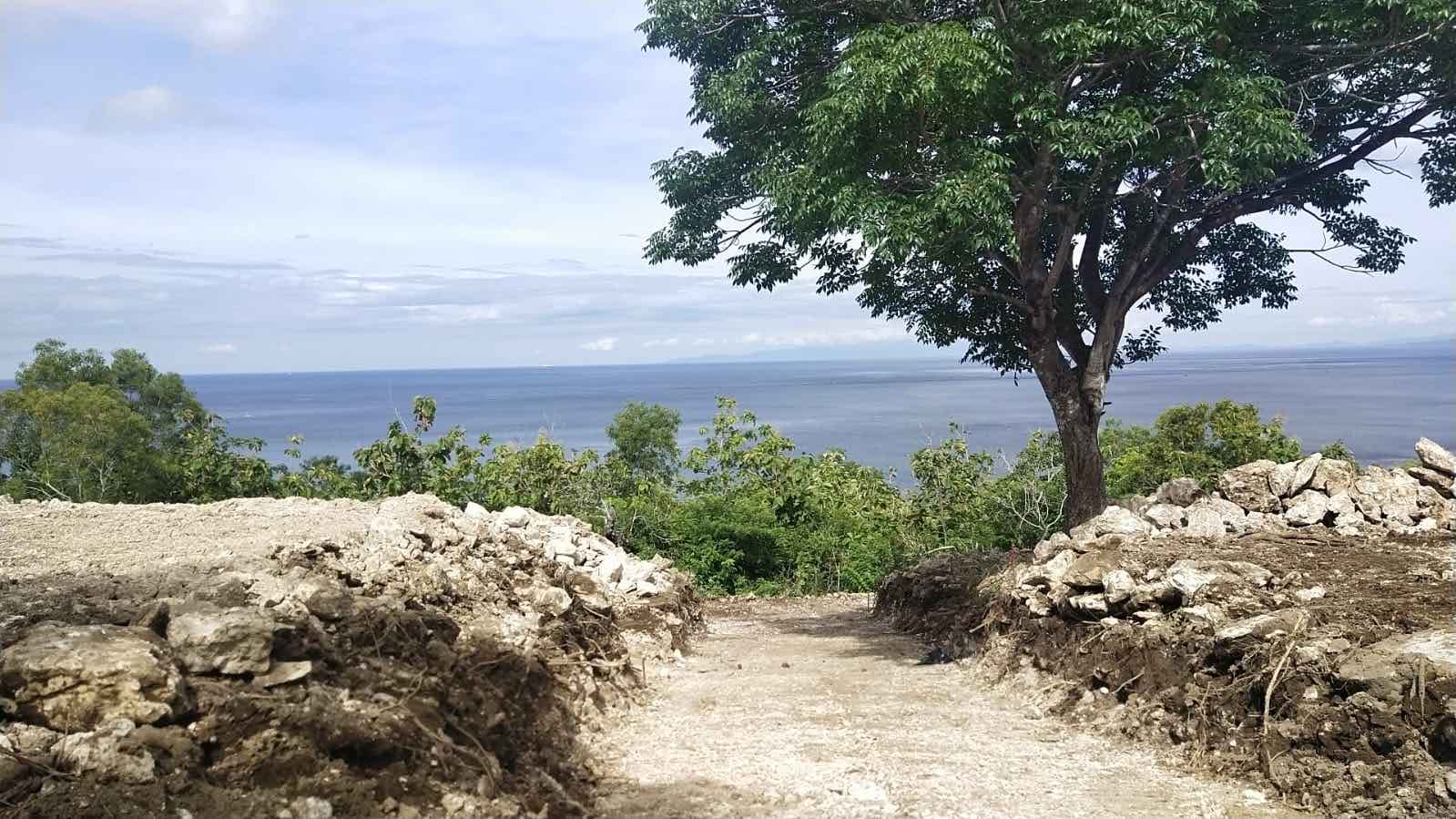 road serving lots 5 6 7 8 suana land for sale nusa penida