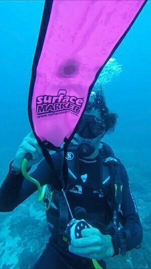 PADI divemaster course parachute