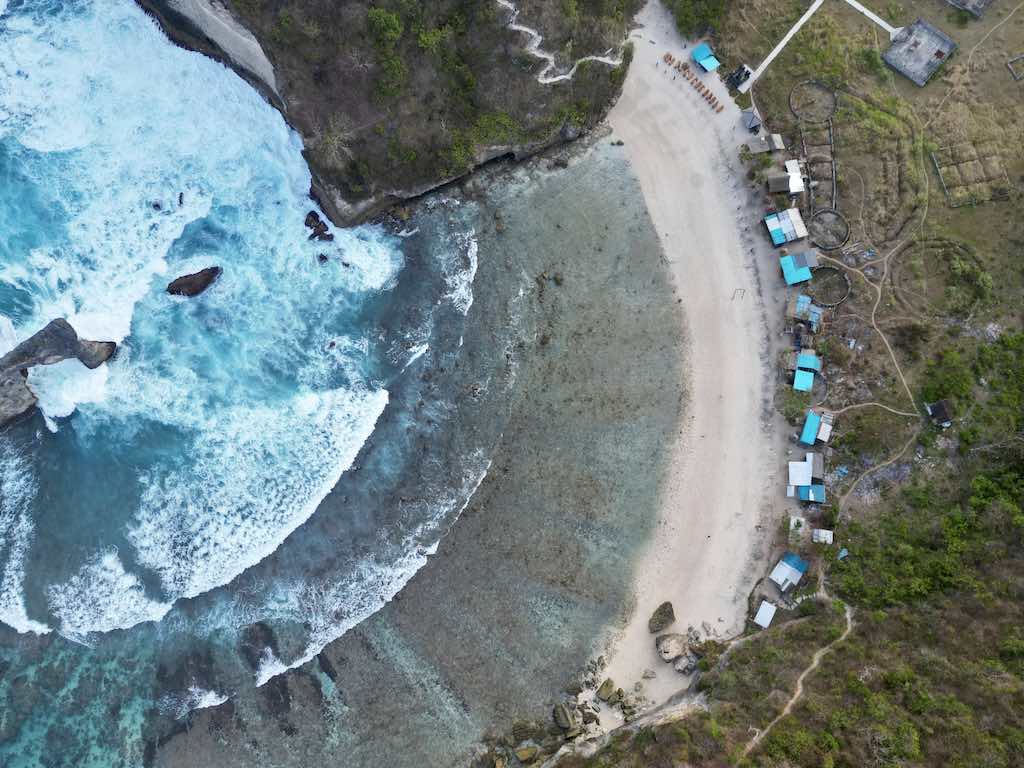 Atuh Beach Nusa Penida Bali beach drone view